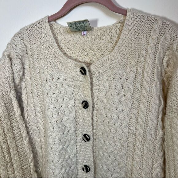 Cozy Cream Cable Knit Cardigan - Picture 2 of 14